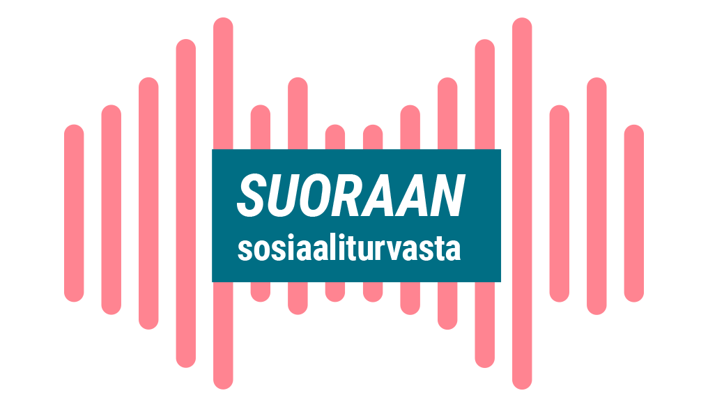 Suoraan sosiaaliturvasta -podcastin logo