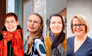 Liisa Huhta, Annica Moore, Helena Rasi-Hakola ja Sanna Vesikansa.