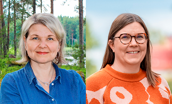 Marika Järvinen ja Hanna Kropsu-Vehkaperä.